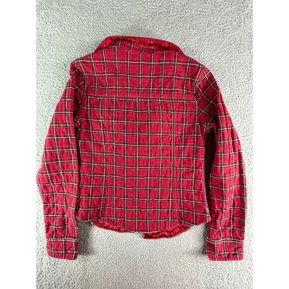 Abercrombie Fitch East Coast Vintage Jacket Womens Small Red Plaid Button Up - Picture 6 of 7